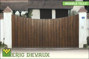 portail fer et bois style ferme normande