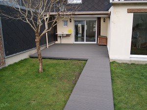 Terrasse et sol extérieur maison à Lisieux
