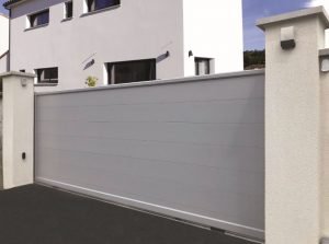 portail moderne couleur grise