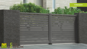 portail aluminium sur mesure pour maison en ville