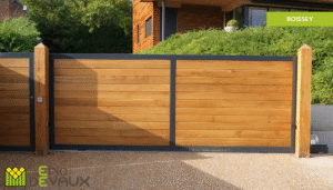 portail en bois sur mesure style moderne