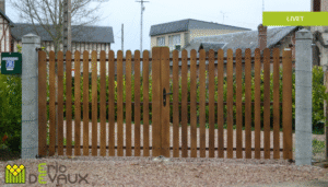 portail en bois sur mesure petite hauteur