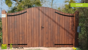 portail en bois forme convexe sur mesure
