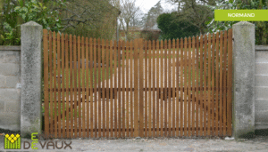 portail bois ajouré sur mesure