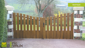 portail bois style rustique