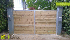 portail bois design moderne