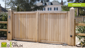 portail haut en bois sur mesure