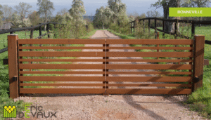 portail acier lames horizontales sur mesure