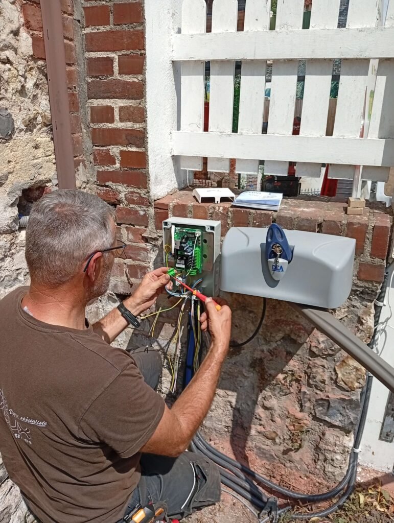 pose motorisation portail