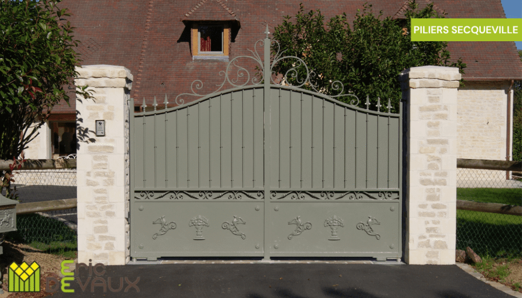 piliers de portail pour maison normande