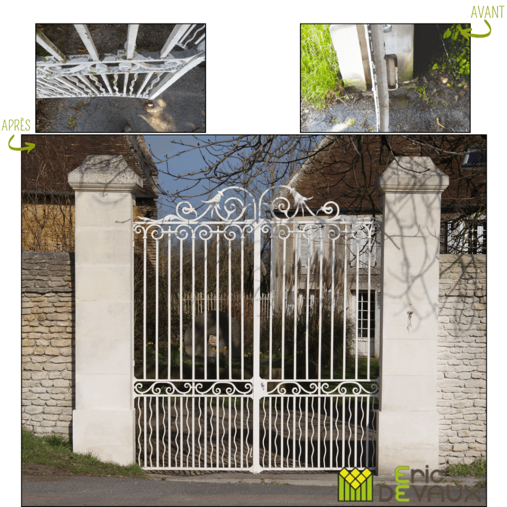 exemple restauration de portail sur mesure