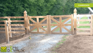 portail en bois original sur mesure