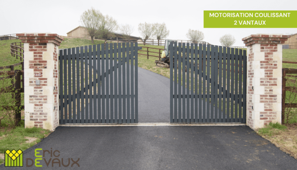exemple de motorisation portail avec 2 vantaux