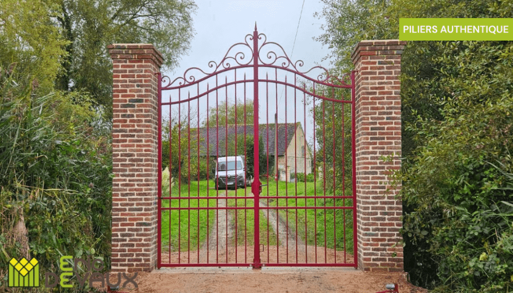 piliers de portail style authentique