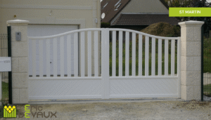 portail en alu couleur blanc