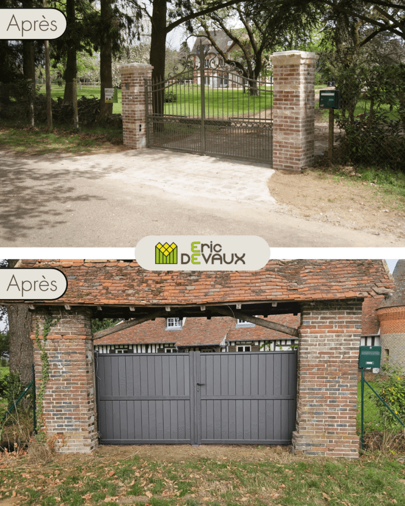 installation portail en Normandie