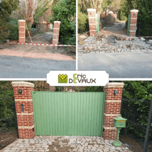 montage d'une allée en pavage