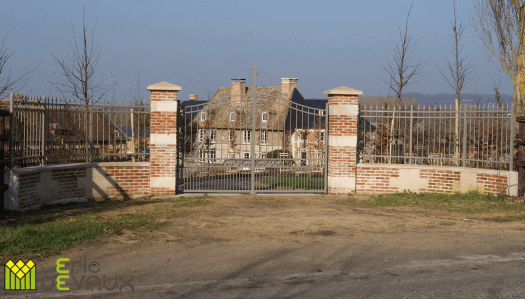 muret sur mesure avec briques en Normandie