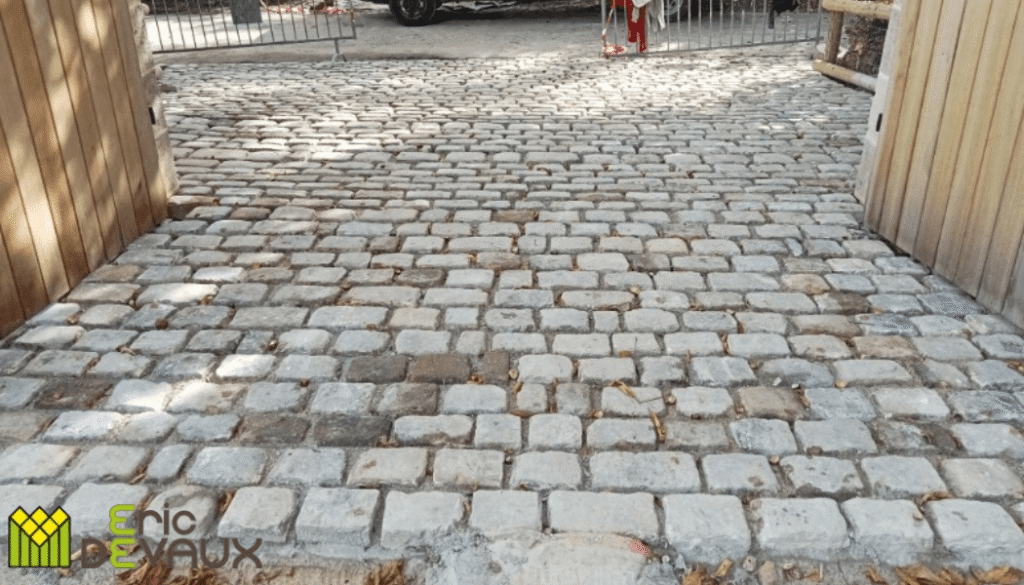 exemple de pavage avec des pierres naturels